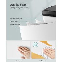 Produktbild för 68l Rubbish Bin White 41×38×77cm