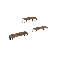 Produktbild för Wall Shelf Set X: Antique, Black 30/35/40x12x10cm
