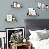 Produktbild för Wall Shelf Set X: Antique, Black 30/35/40x12x10cm