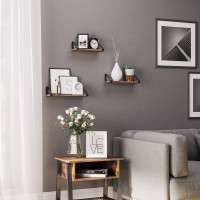 Produktbild för Wall Shelf Set X: Antique, Black 30/35/40x12x10cm