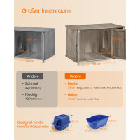 Produktbild för Litter Box Milky Coffee Color 85x49x50cm