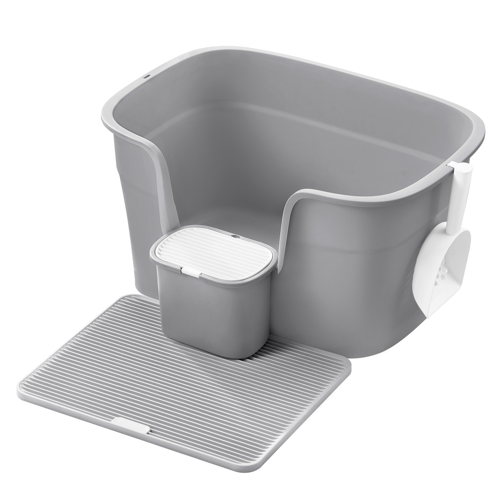 Produktbild för Cat Litter Box Ppt003g01 Grey 75x64x33cm