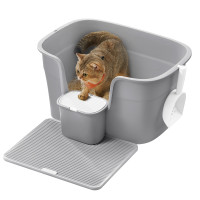 Produktbild för Cat Litter Box Ppt003g01 Grey 75x64x33cm