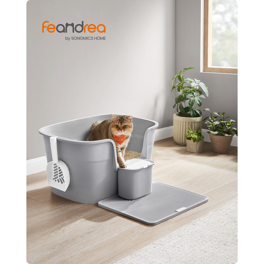 Produktbild för Cat Litter Box Ppt003g01 Grey 75x64x33cm