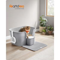 Produktbild för Cat Litter Box Ppt003g01 Grey 75x64x33cm