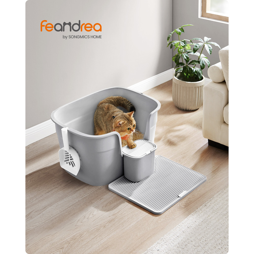 Produktbild för Cat Litter Box Ppt003g01 Grey 75x64x33cm