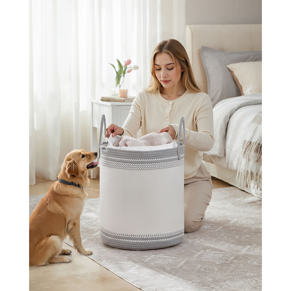 Produktbild för Laundry Baskets Grey 41x41x46cm