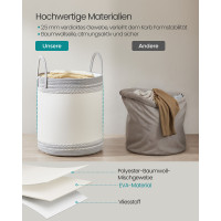 Produktbild för Laundry Baskets Grey 41x41x46cm