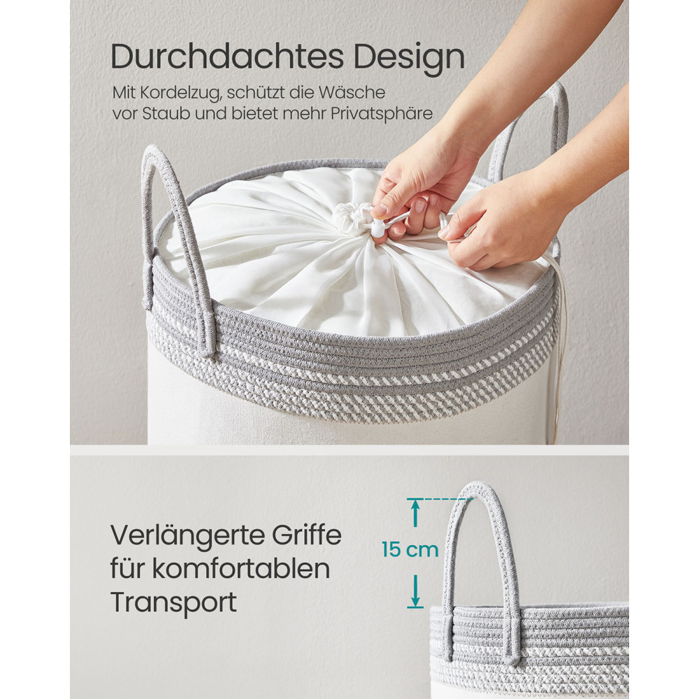 Produktbild för Laundry Baskets Grey 41x41x46cm