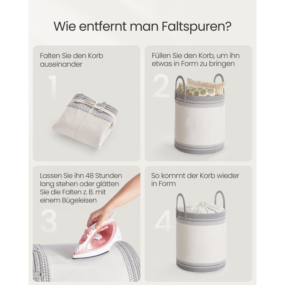 Produktbild för Laundry Baskets Grey 41x41x46cm