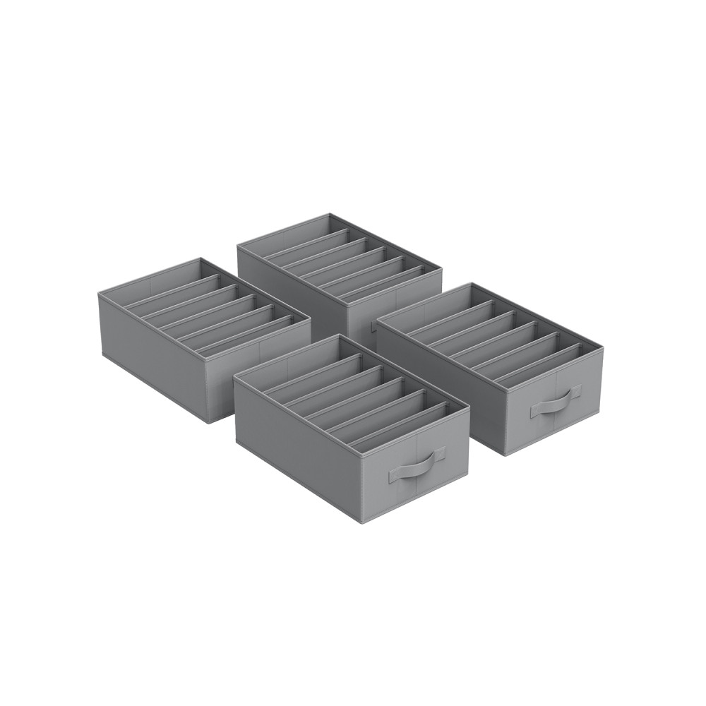 Produktbild för Clothes Drawer Organizer Grey 42x30x17cm