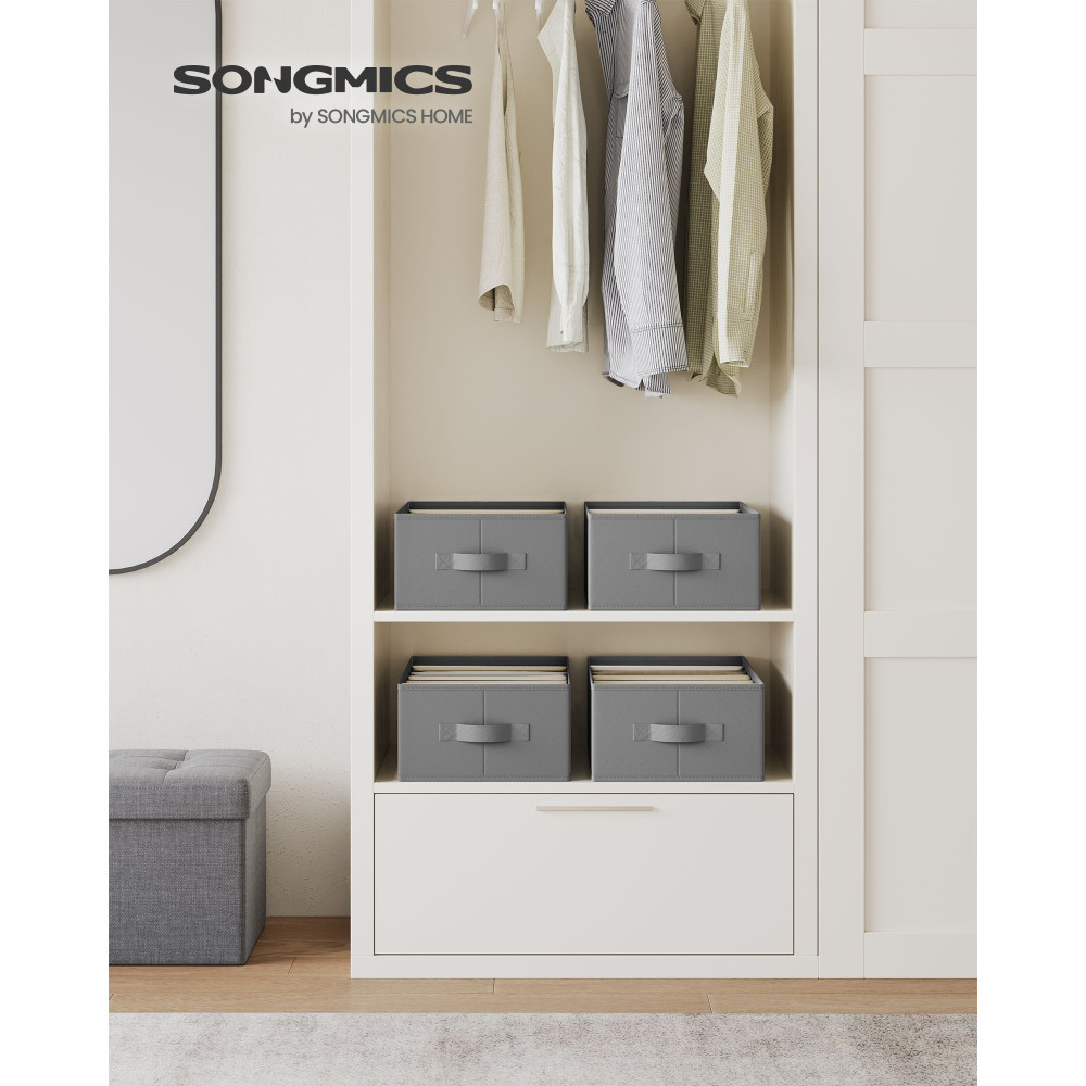 Produktbild för Clothes Drawer Organizer Grey 42x30x17cm