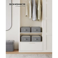 Produktbild för Clothes Drawer Organizer Grey 42x30x17cm