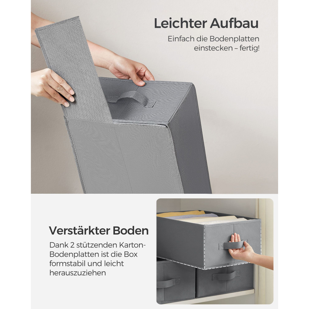 Produktbild för Clothes Drawer Organizer Grey 42x30x17cm