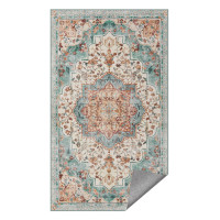 Produktbild för Tar031q01 Vintage Area Rug 3×5 Teal Blue 153x92x0cm