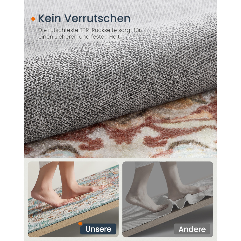 Produktbild för Tar031q01 Vintage Area Rug 3×5 Teal Blue 153x92x0cm