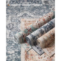 Produktbild för Tar034g01 Vintage Area Rug 2×3 Dove Grey 92x61x0cm