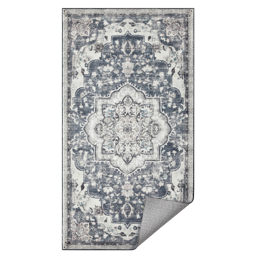 Produktbild för Tar037g01 Vintage Area Rug 80×150cm Dove Grey 150x80x0cm