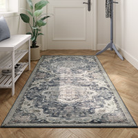 Produktbild för Tar037g01 Vintage Area Rug 80×150cm Dove Grey 150x80x0cm