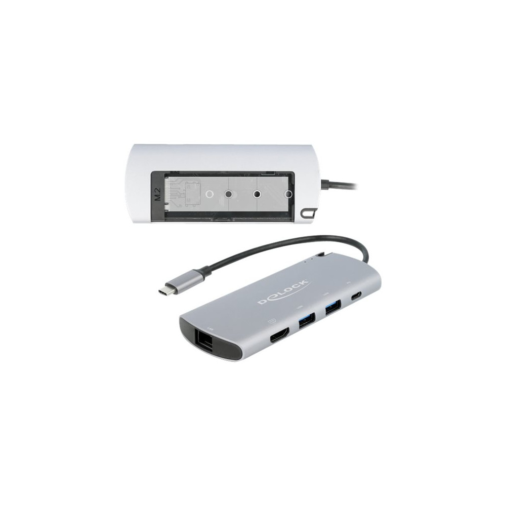 Produktbild för Delock - dockningsstation - USB-C - HDMI - 1GbE