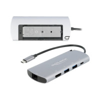 Produktbild för Delock - dockningsstation - USB-C - HDMI - 1GbE