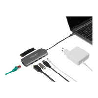 Produktbild för Delock - dockningsstation - USB-C - HDMI - 1GbE