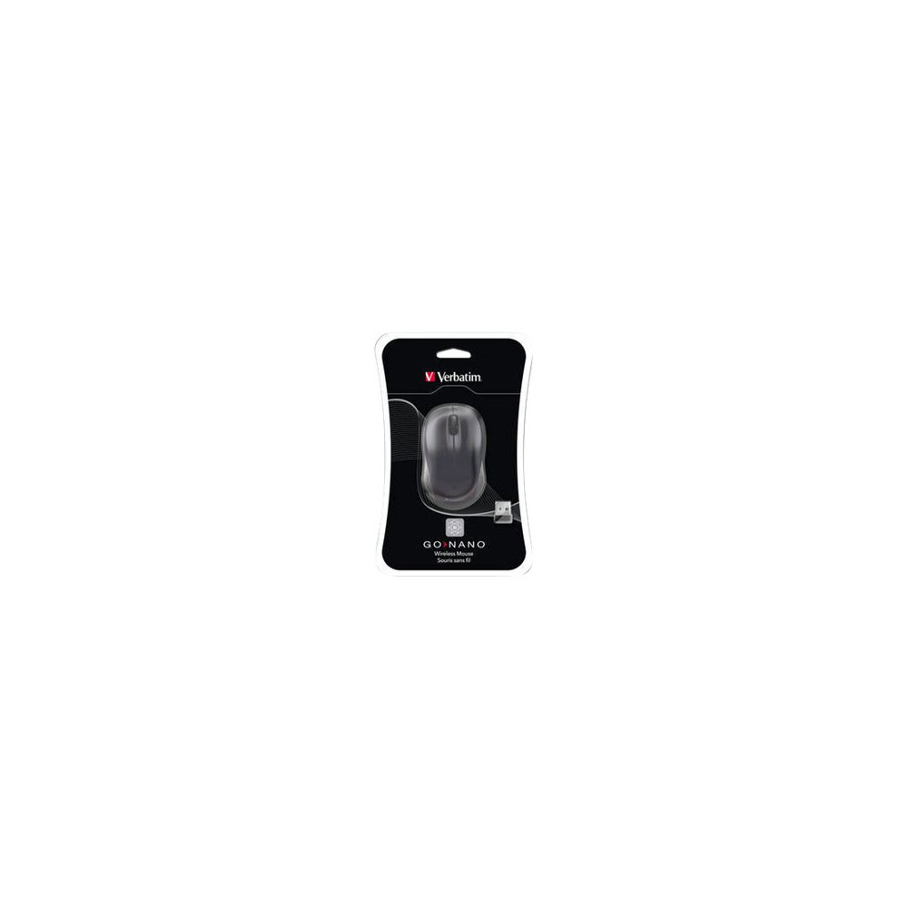 Produktbild för Verbatim Wireless Mouse GO NANO - mus - RF - svart