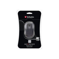 Produktbild för Verbatim Wireless Mouse GO NANO - mus - RF - svart