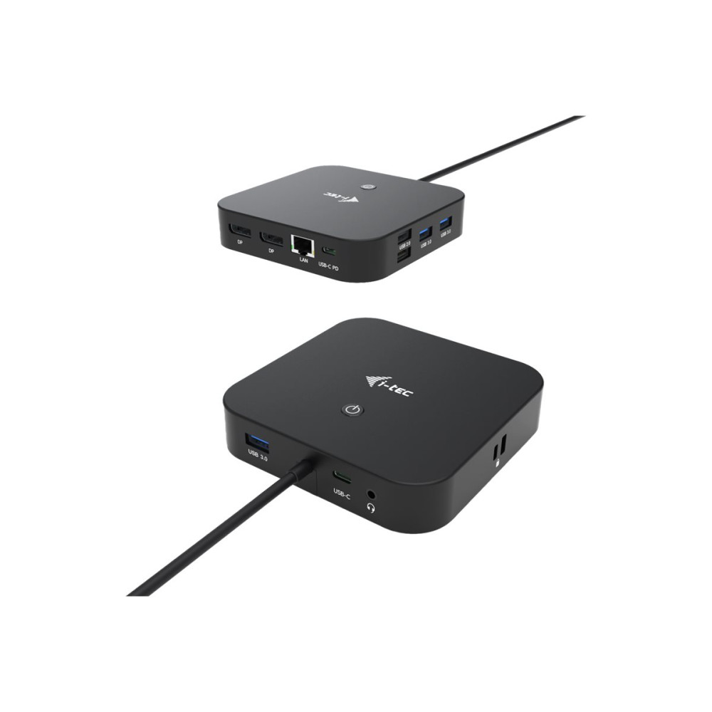 Produktbild för i-Tec USB-C Dual Display Docking Station with Power Delivery - dockningsstation - USB-C / Thunderbolt 3 - 2 x DP - 1GbE