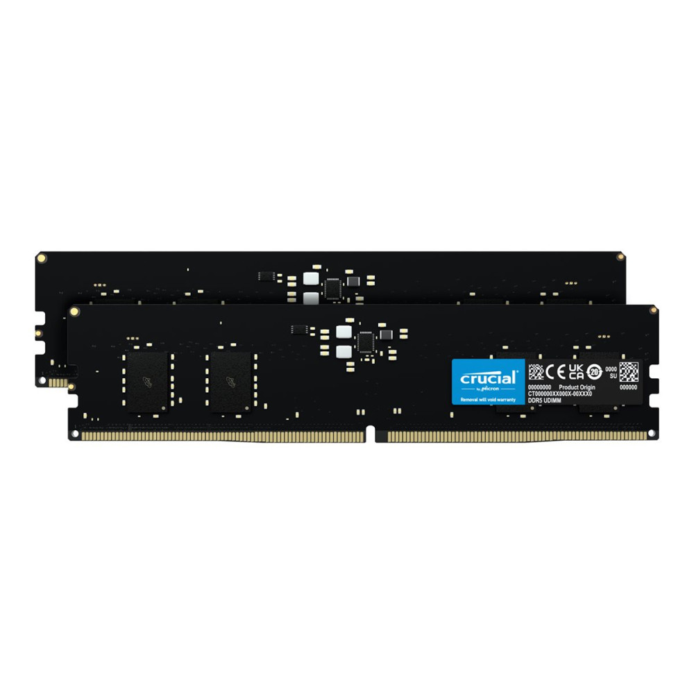 Produktbild för Crucial - DDR5 - sats - 16 GB: 2 x 8 GB - DIMM 288-pin - 5600 MHz / PC5-44800 - ej buffrad