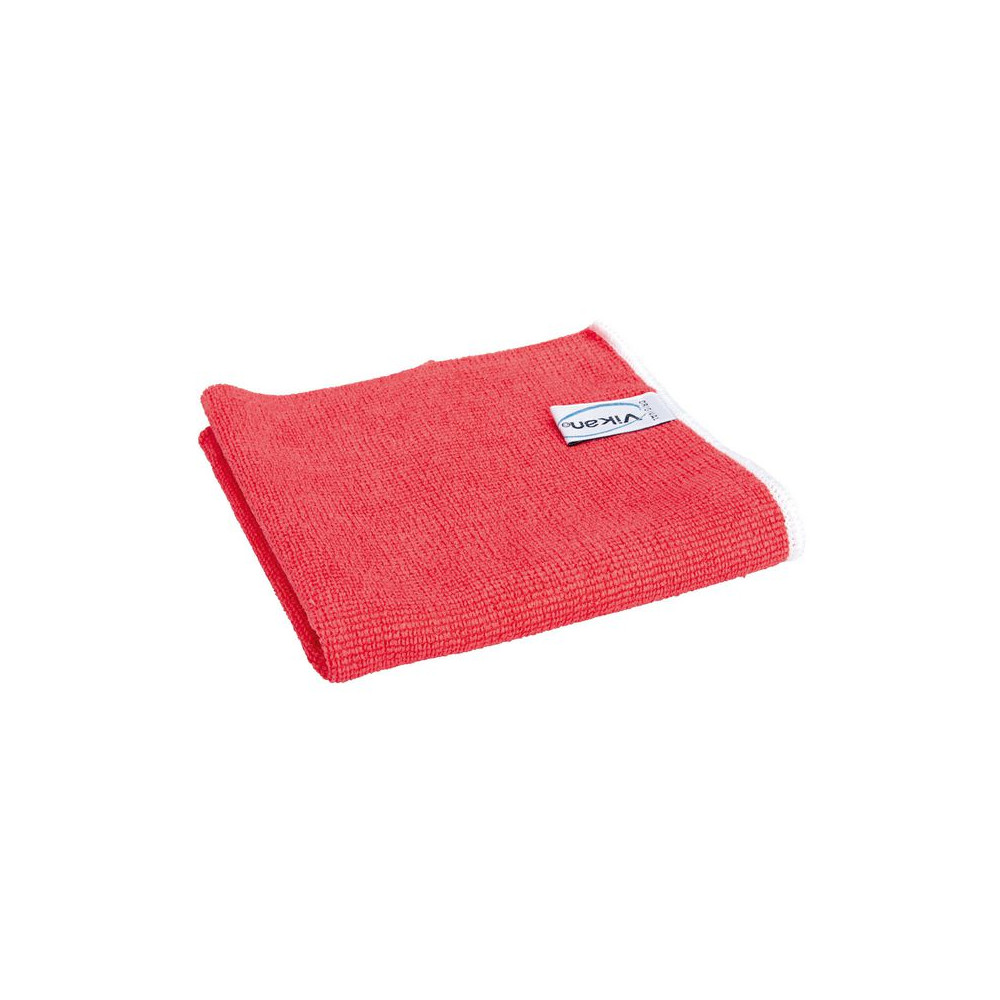 Produktbild för Microfiberduk VIKAN 32x32cm röd 5/fp
