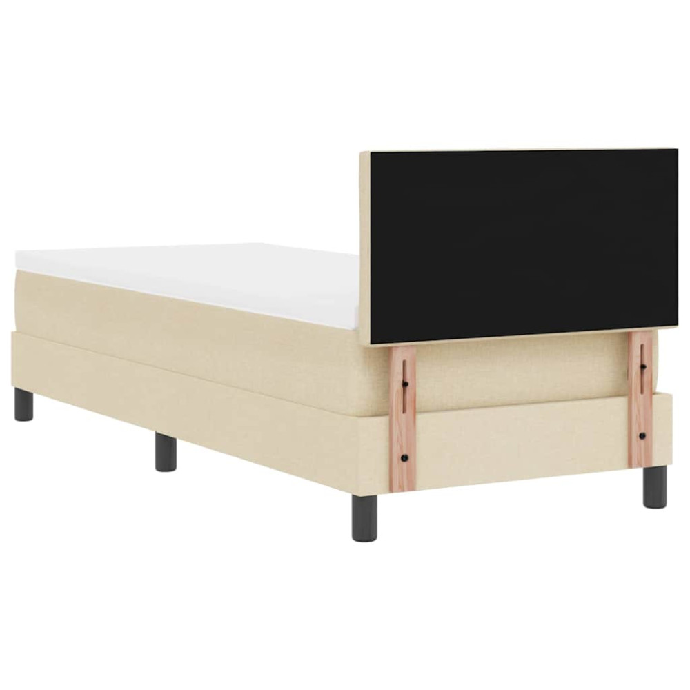 Produktbild för Bäddfjäder med LED-ljusslingor Kräm 80 x 200 cm tyg
