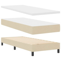 Produktbild för Bäddfjäder med LED-ljusslingor Kräm 80 x 200 cm tyg