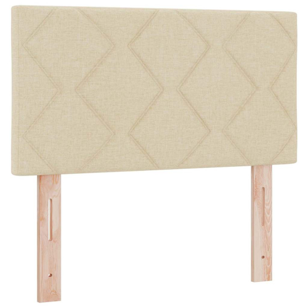 Produktbild för Bäddfjäder med LED-ljusslingor Kräm 80 x 200 cm tyg