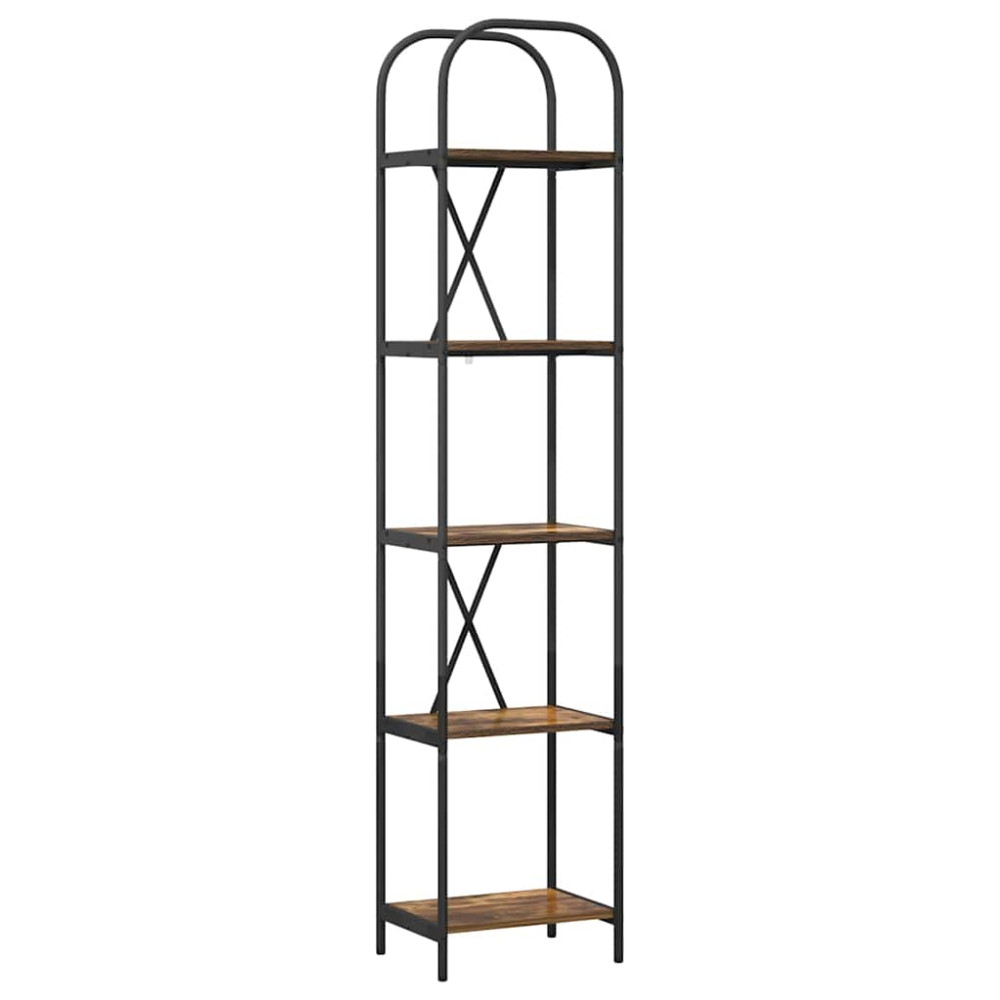 Produktbild för Hyllsystem Rökt ek 40 x 30 x 183 cm Konstruerat trä