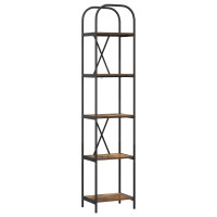 Produktbild för Hyllsystem Rökt ek 40 x 30 x 183 cm Konstruerat trä