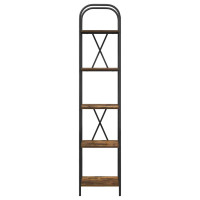 Produktbild för Hyllsystem Rökt ek 40 x 30 x 183 cm Konstruerat trä