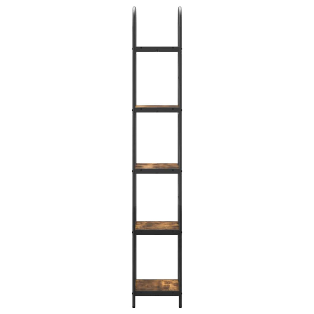 Produktbild för Hyllsystem Rökt ek 40 x 30 x 183 cm Konstruerat trä