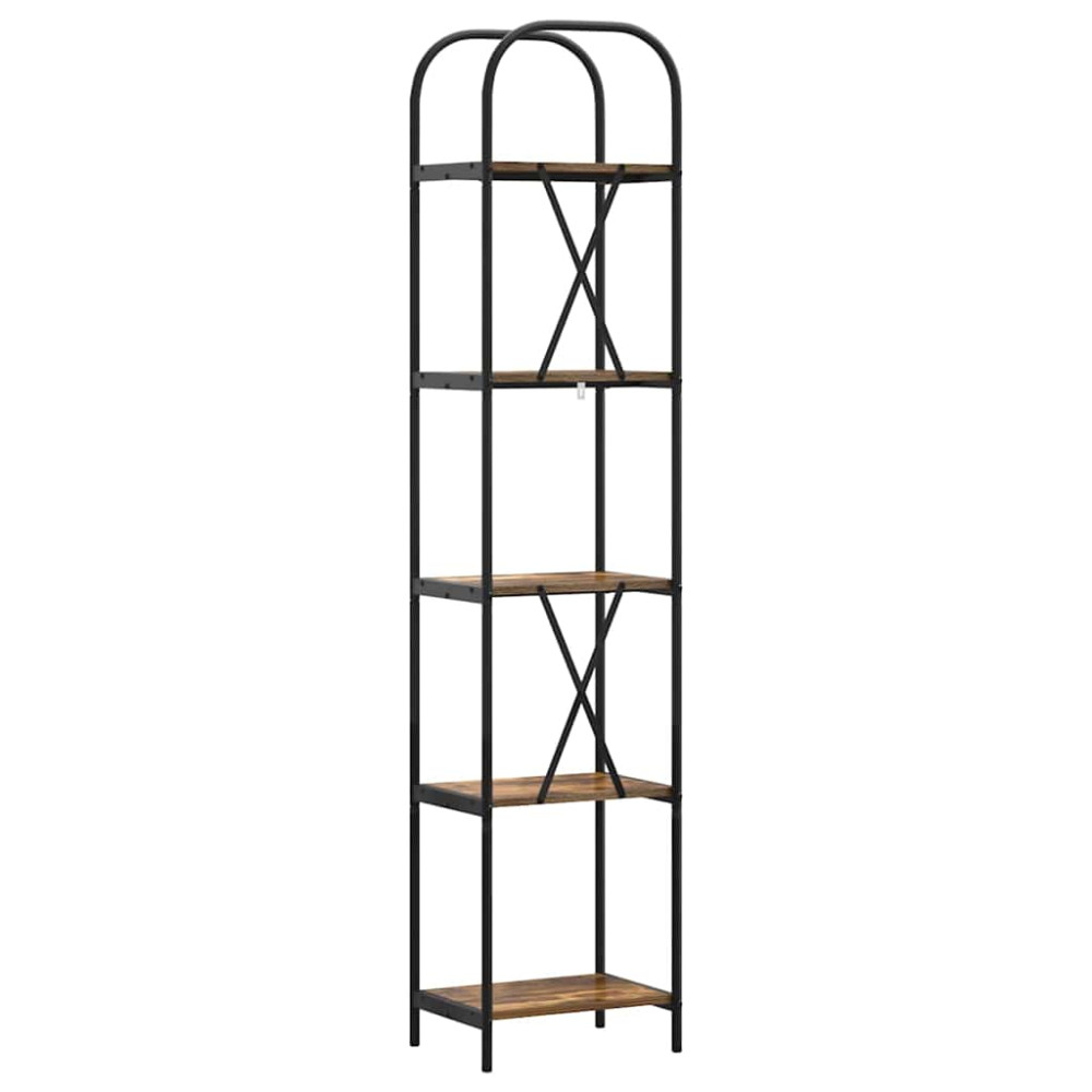 Produktbild för Hyllsystem Rökt ek 40 x 30 x 183 cm Konstruerat trä