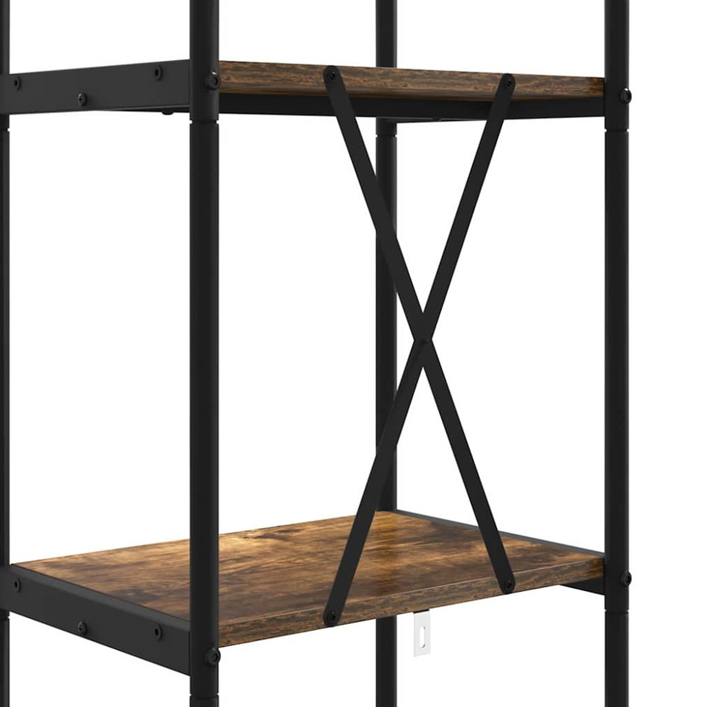 Produktbild för Hyllsystem Rökt ek 40 x 30 x 183 cm Konstruerat trä