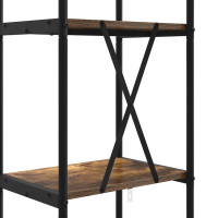 Produktbild för Hyllsystem Rökt ek 40 x 30 x 183 cm Konstruerat trä