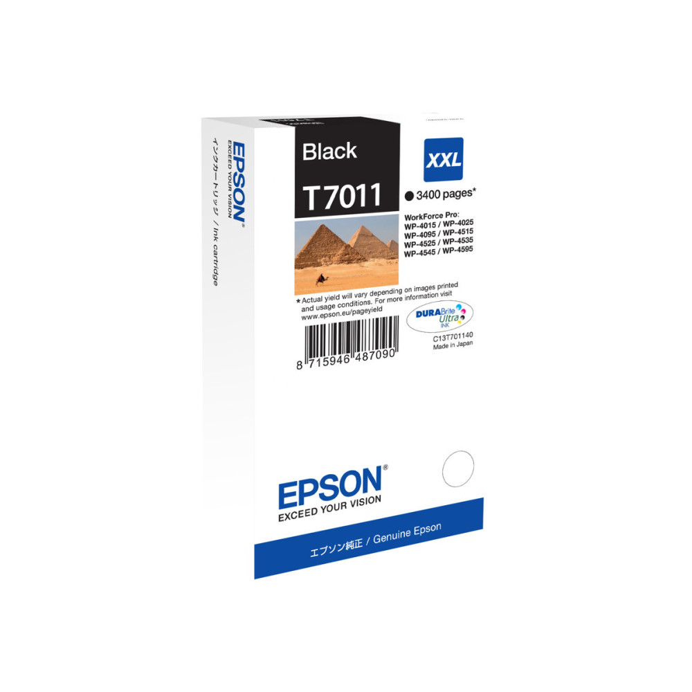 Produktbild för Epson T7011 - XXL-storlek - svart - original - bläckpatron