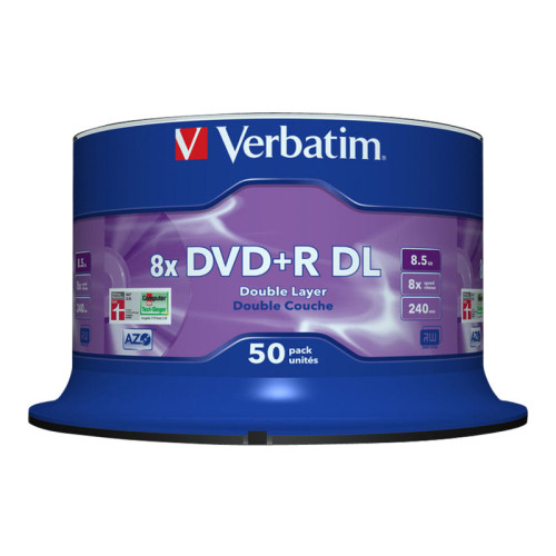 VERBATIM - DVD+R DL x 50 - 8.5 GB - lagringsmedier - DVD, Blu-Ray & VHS