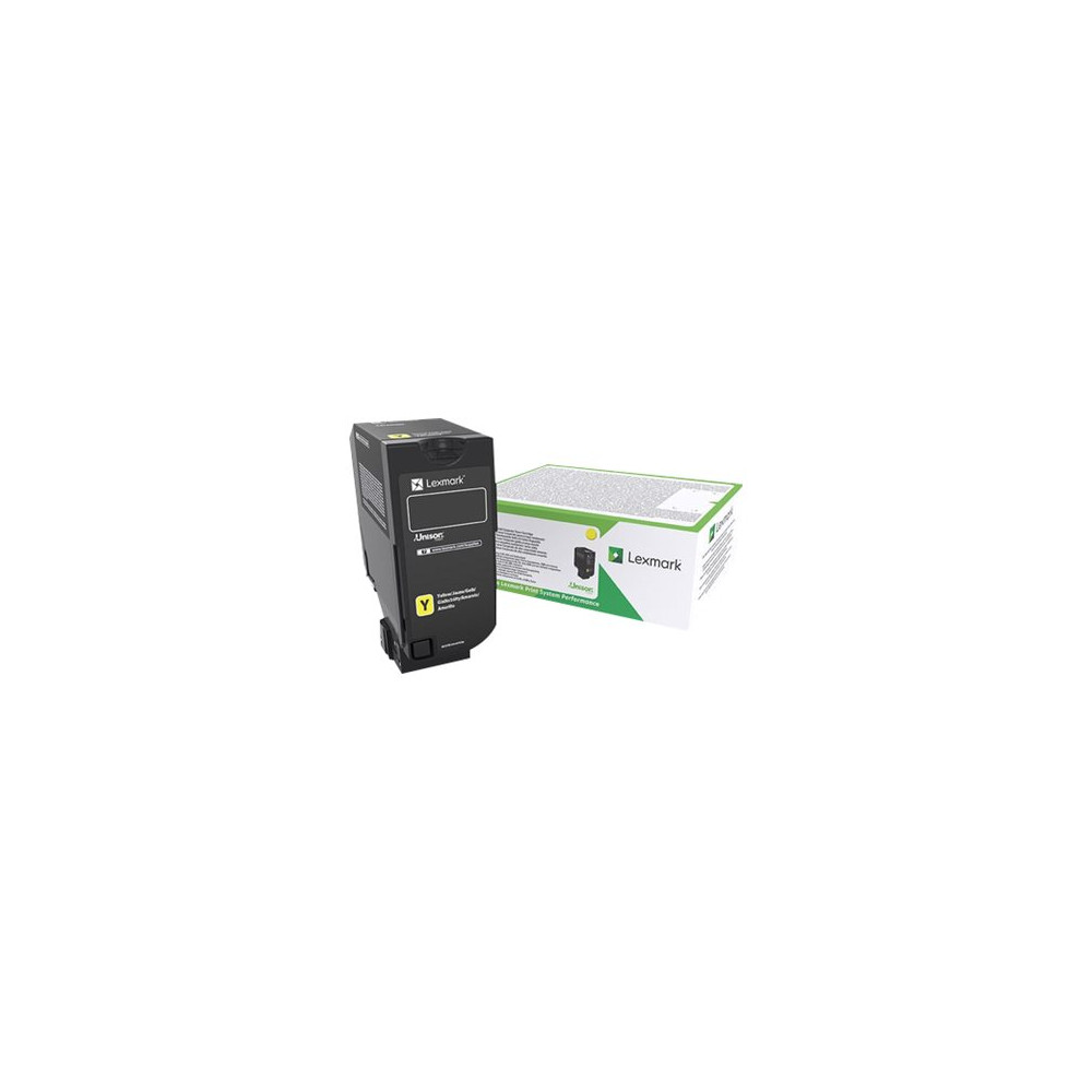 Produktbild för Lexmark - Lång livslängd - gul - original - tonerkassett - LCCP, LRP, Lexmark Corporate