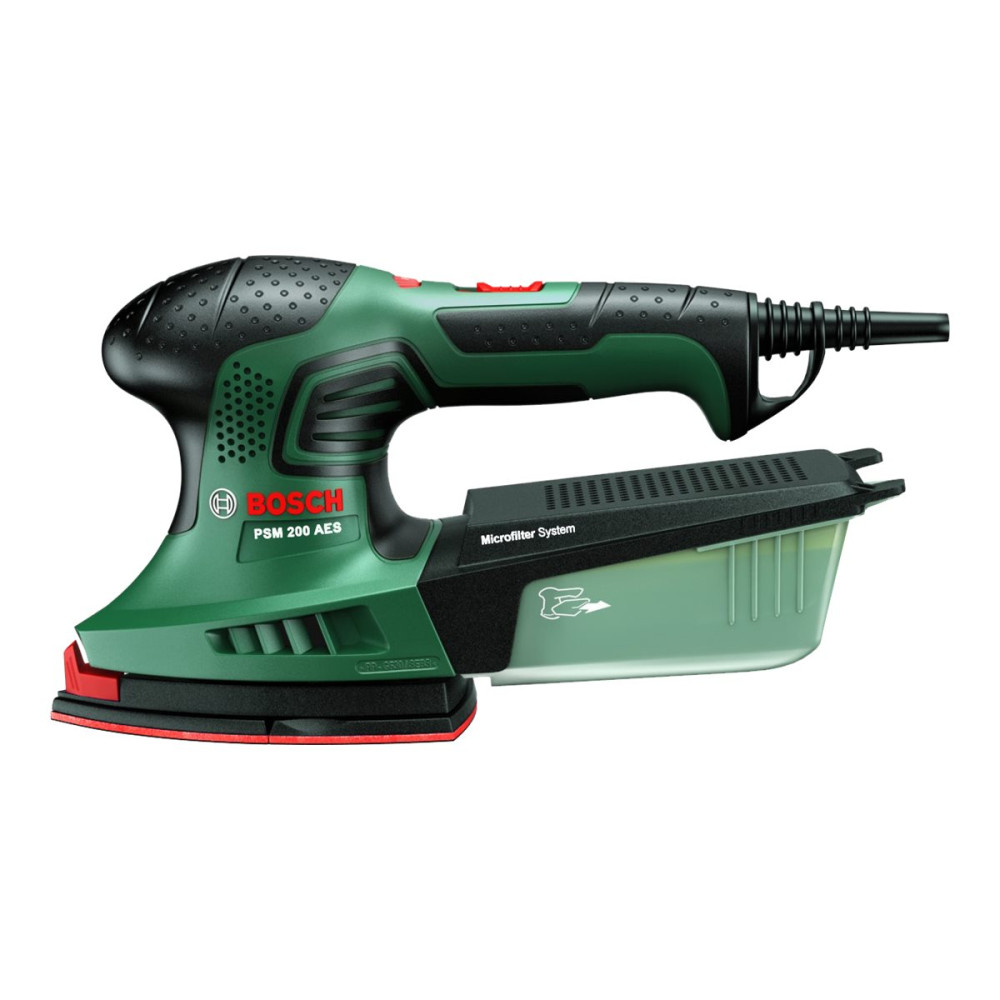Produktbild för Bosch PSM 200 AES - slipmaskin med flera slipkuddar - 200 W