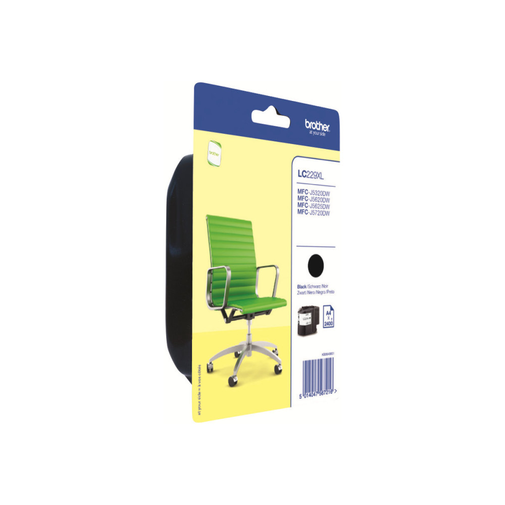 Produktbild för Brother LC229XLBKBP - svart - original - bläckpatron