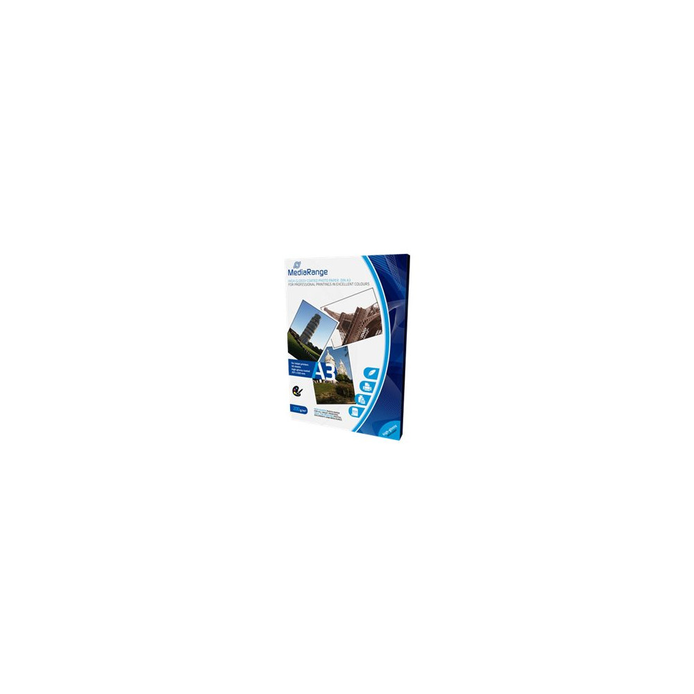Produktbild för MediaRange - fotopapper - högblank - 50 ark - A3 - 200 g/m²