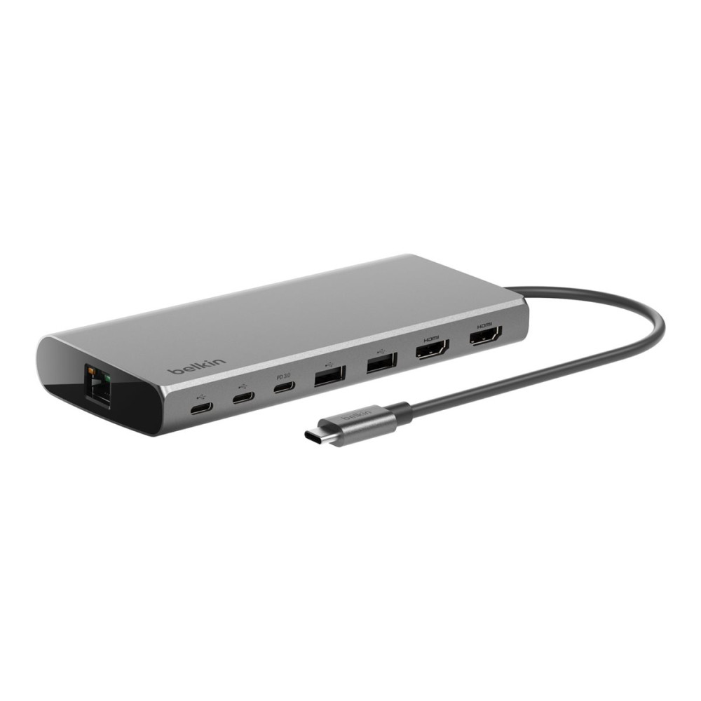 Produktbild för Belkin CONNECT 8-in-1 Dual Display Core Hub - dockningsstation - USB-C - 2 x HDMI - 1GbE