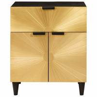 Produktbild för Sängbord Svart och Guld 50 x 33 x 60 cm Konstruerat trä