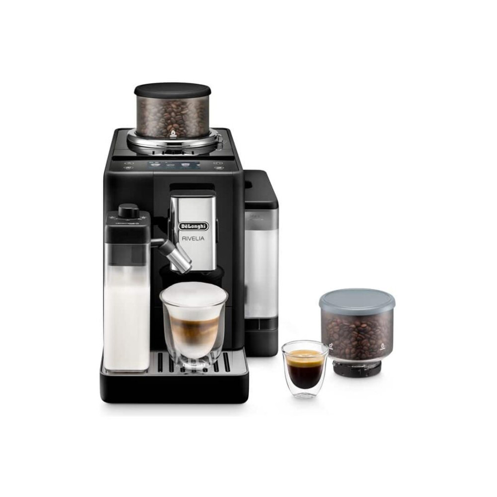 Produktbild för De'Longhi Rivelia EXAM440.55.B - automatisk kaffekokare med mjölkskummare - 19 bar - onyx